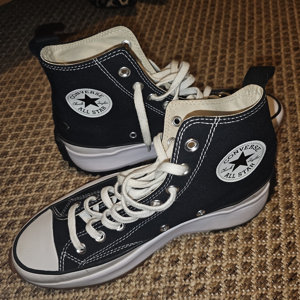 Back To School Sale! Converse Black High-Top RUN STAR HIKR CHUCK TAYLOR